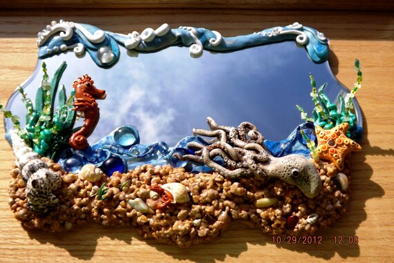 Under the Sea Theme Wall Mirror by Claymation3d on Etsy