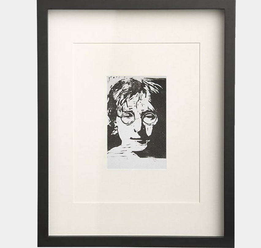 John Lennon linocut print