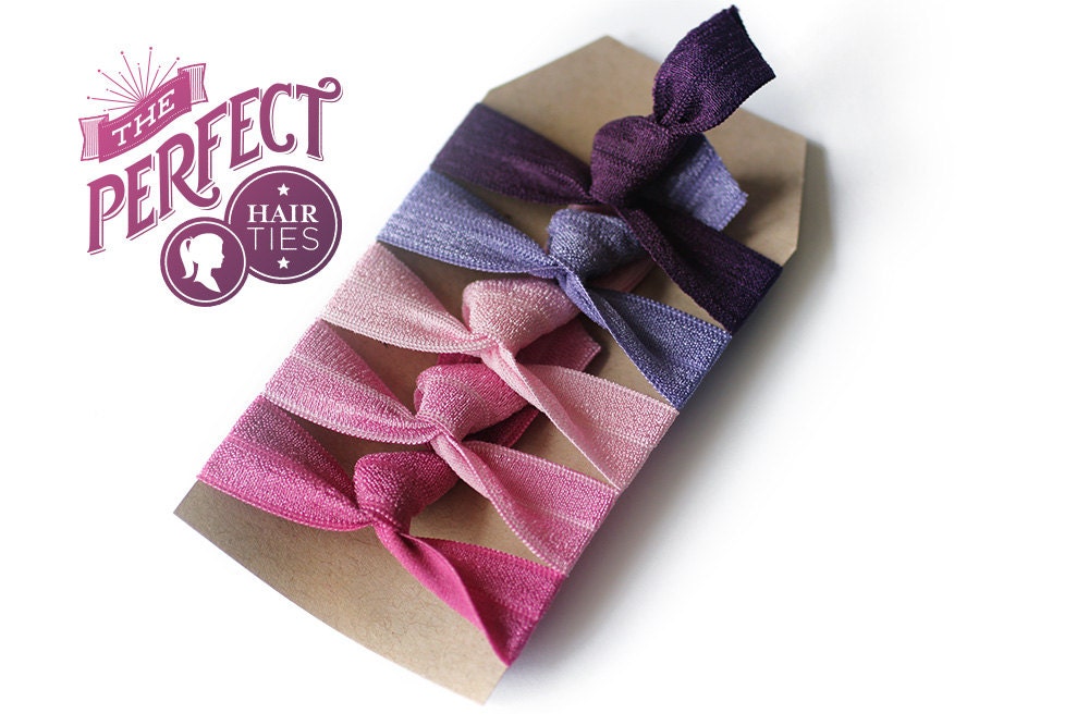 Perfect Hair Ties - Spring Garden - Set of 5 Elastic Hair Ties