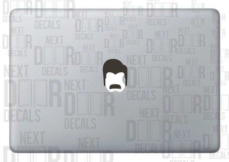 Ron Swanson Inspired Parks and Recreation Apple Macbook Laptop Sticker Decal
