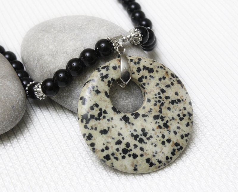 DALMATION JASPER & ONYX Necklace