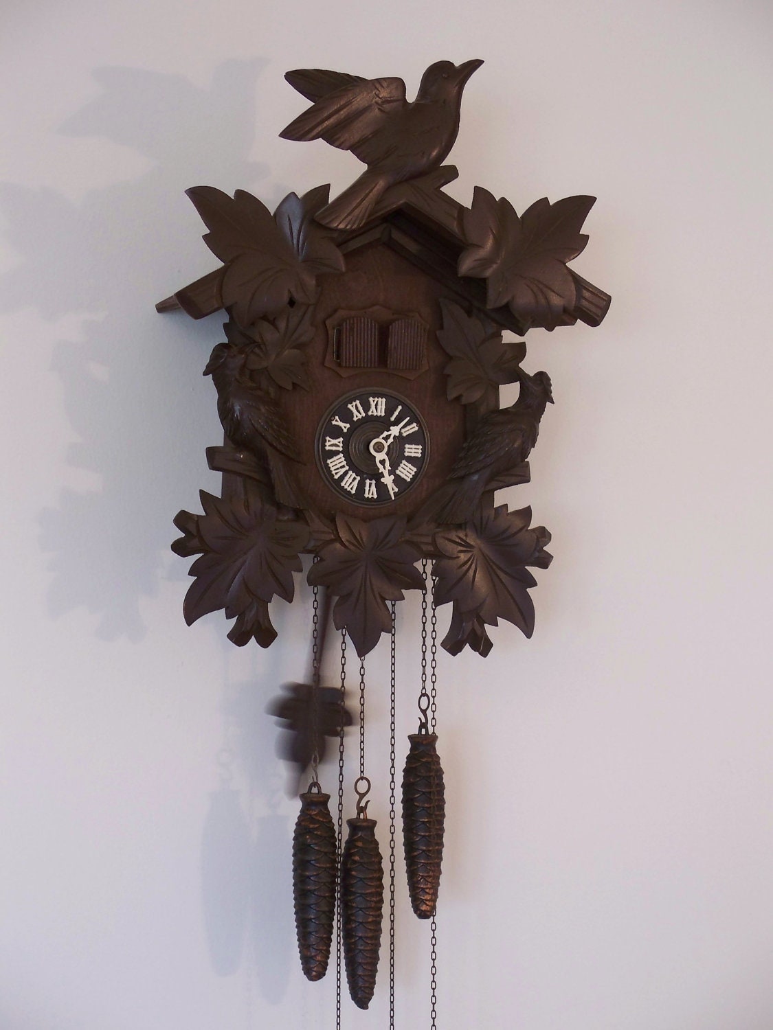 Vintage Cuckoo Clock Musical German Birds by WindmillersTreasures