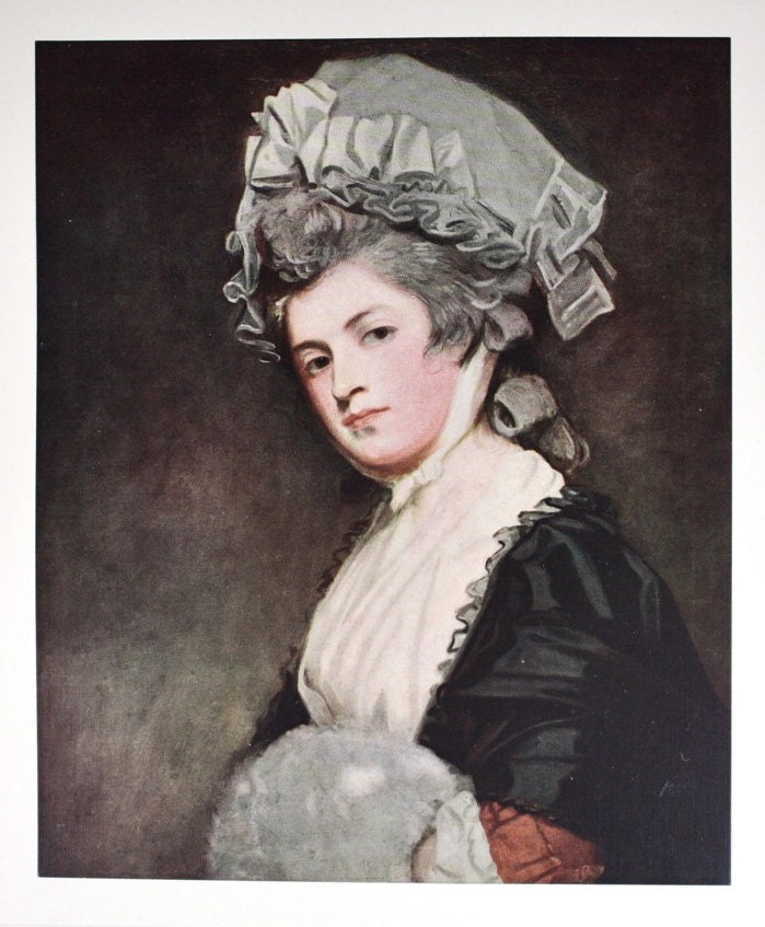 Vintage Portrait Painting / Female Portrait / Artist George Romney / Mrs. Robinson As Perdita / Art Print / Famous Painting