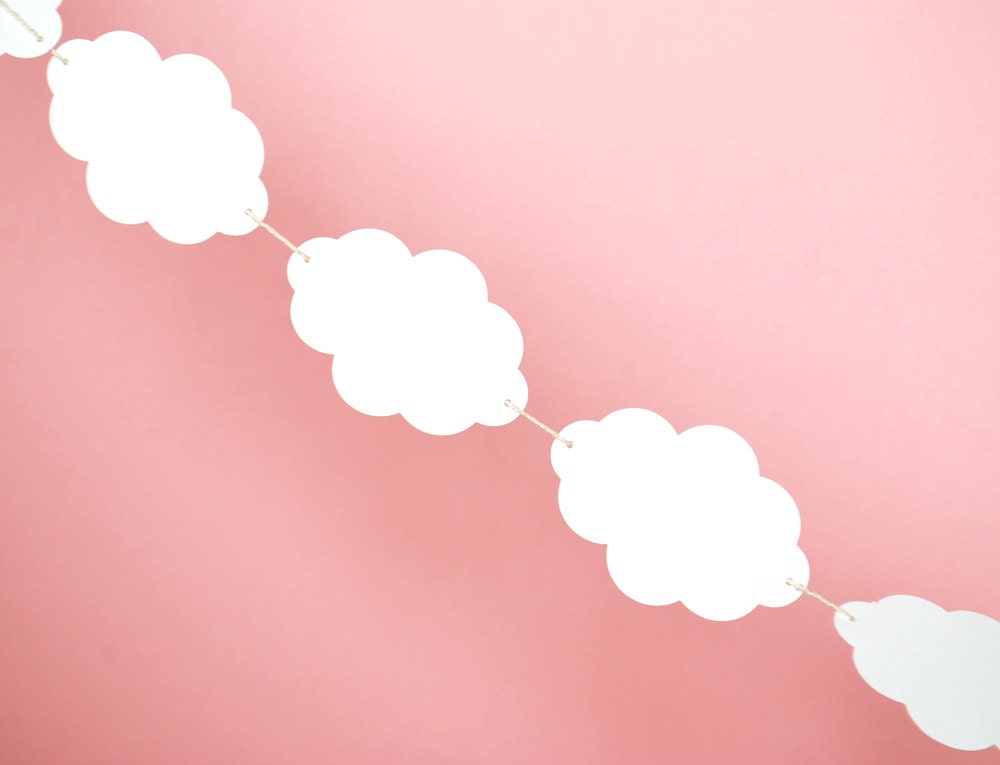 Clouds Paper Garland 5 ft.