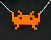 Space Invaders Acrylic Plastic Necklace