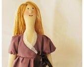 Valentines day - Tilda Doll Handmade - Fabric Doll - Human Figure Doll - Muñeca Tilda  (Custom color available)
