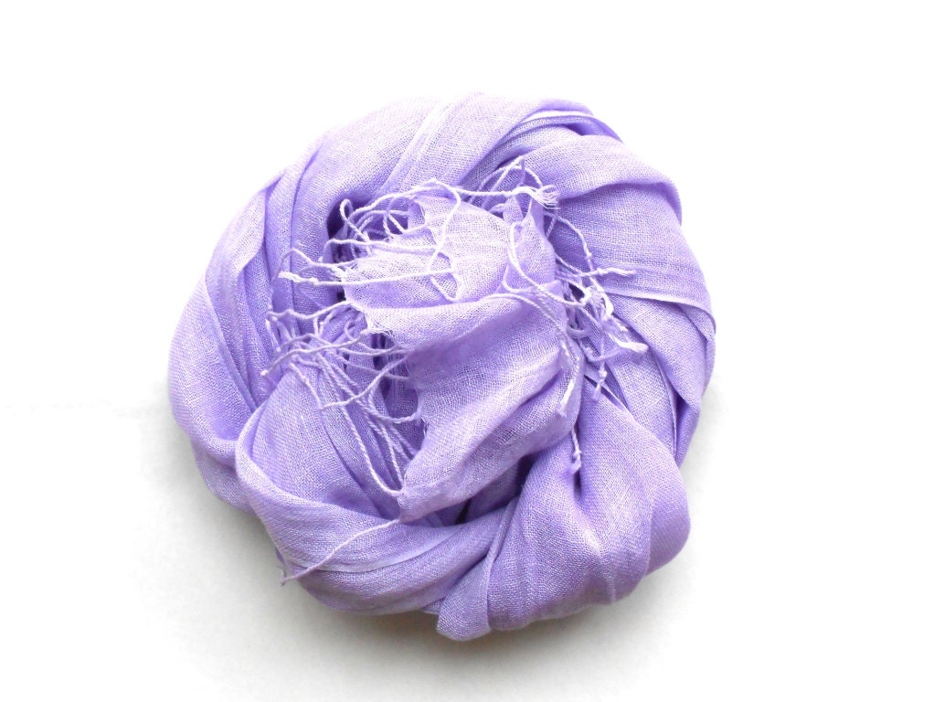 Soft Purple Linen Scarf Lilac Scarf Pastel Scarf Womens Neck Scarf