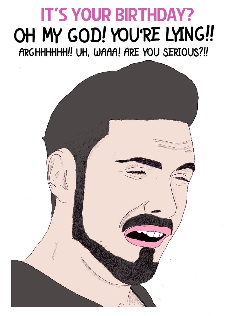 Funny Birthday Card - X Factor Rylan