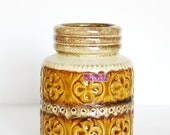 Vintage Scheurich West German pottery/vase with original tag.