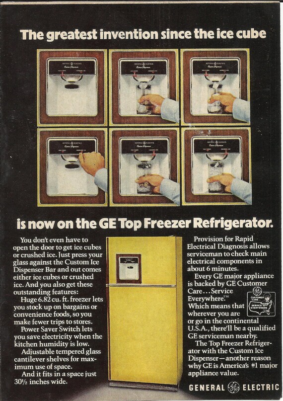 General Electric GE Refrigerator Freezer Ice by VintageAdarama