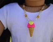 Ice Cream Cone Necklace for American Girl Dolls