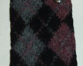 Upcycled Wool Sweater IPOD Phone or accessory Cover Summer Clearance Sale Handmade Felted