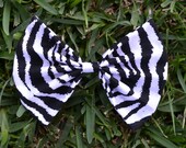 Zebra Print Hair Bow