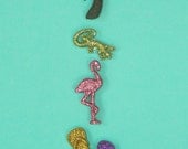 Flamingo Tropical : magnetic wineglass charms