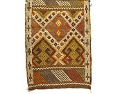 SALE 25% Off - Autumn Colors 1950s Turkish Kilim Rug