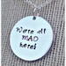 We're All MAD Here Alice in Wonderland Sterling Silver and Aluminum Necklace