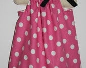 Girls dress, Minnie Mouse Pillowcase dress, handmade childrens clothing by Willow Bee Apparel