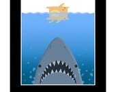 MovieCat - Jaws (or Paws) - 5 x 7
