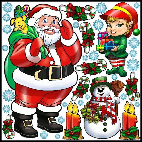 Christmas Graphic Kit - reusable decal sticker decorations Il_570xn
