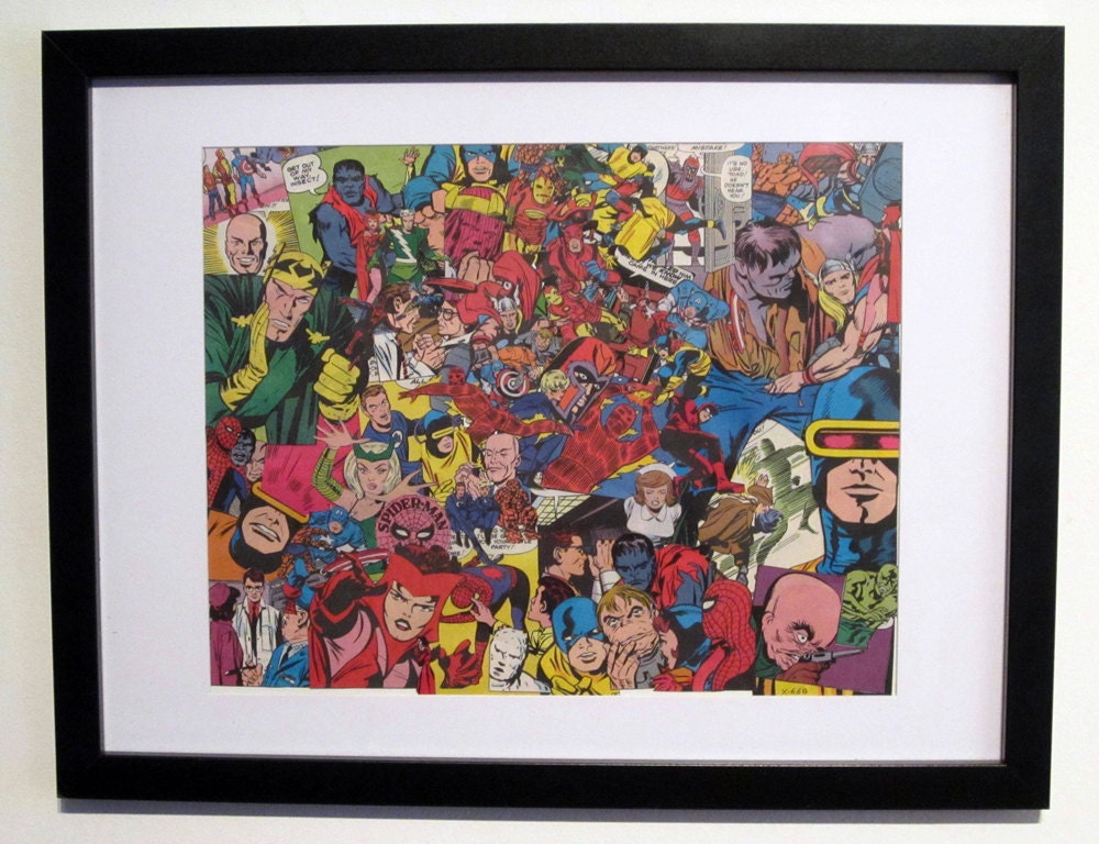 Jack Kirby MARVEL COMICS Comic Collage