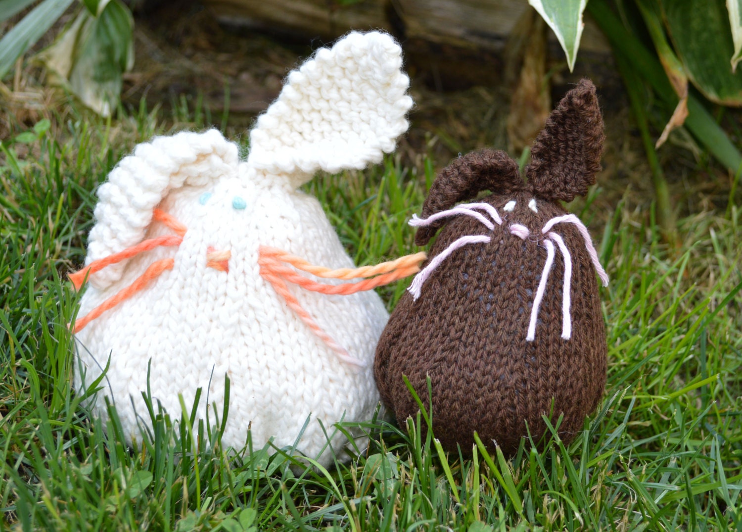 ORGANIC handknit Bunny Buddies