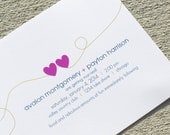 Modern Wedding Invitation Two hearts coming together - Avalon Deposit