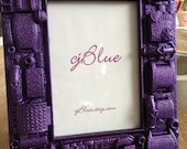 Gorgeous Purple Glitter Embellished Frame - cjBlueCompany