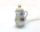 Red and Blue Teapot Necklace