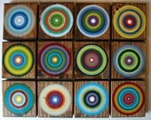 Reclaimed Wood Rustic Modern Wall Art Unique Mid CenturyArt Inspired Beautiful Dark Walnut Made to Order