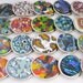 handmade colorful glass belt buckles for wide snap on belts