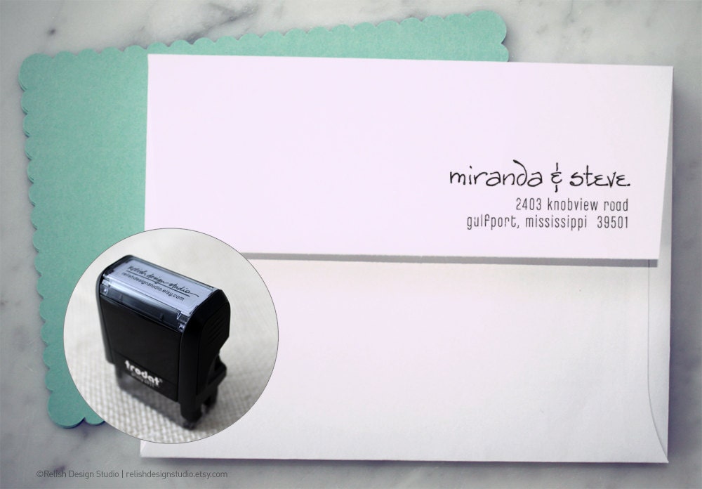 SELF-INKING Personalized Rubber Address Stamp-113