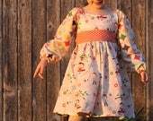 Fly a Kite Dress - Toddler Long Sleeved Dress - 12m, 18m, 2T, 3T, 4T - Fall, Autumn, Winter