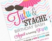 Printable Party Invitation- Tutu and Stache Bash Il_170x135