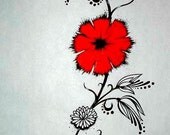Custom Ink Drawing Black & White/Color Commissioned Artwork GREAT TATTOO Designs Full Page