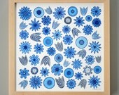 Blue Flowers Illustration