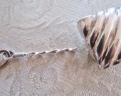 SALE was 225- Vintage Perfume Bottle Pendant / Mexico Sterling Silver Signed Melicio Rodriguez Pendant c.1970s