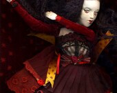 HeLL BaiT Valentina...handmade ooak articulated doLL...possessed valentine doll of kiln fired clay