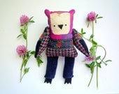 Franny  - Little  owl, soft art  toy  by Wassupbrothers