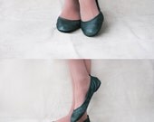 Moss - Handmade Leather ballet flat shoes -  CUSTOM FIT