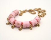 PINK PAINT SPLASH Everyday Necklace by Cheydrea