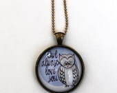 Owl Always Love You - Wearable Art Necklace - by Mandipidy