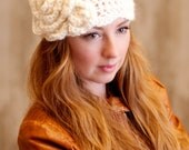 Peony - Crochet PATTERN ONLY - Flower Hat Beanie