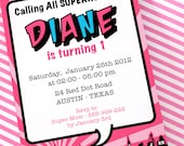 DIY PRINTABLE Invitation Card - Superhero Birthday Party - PS825CA2a1