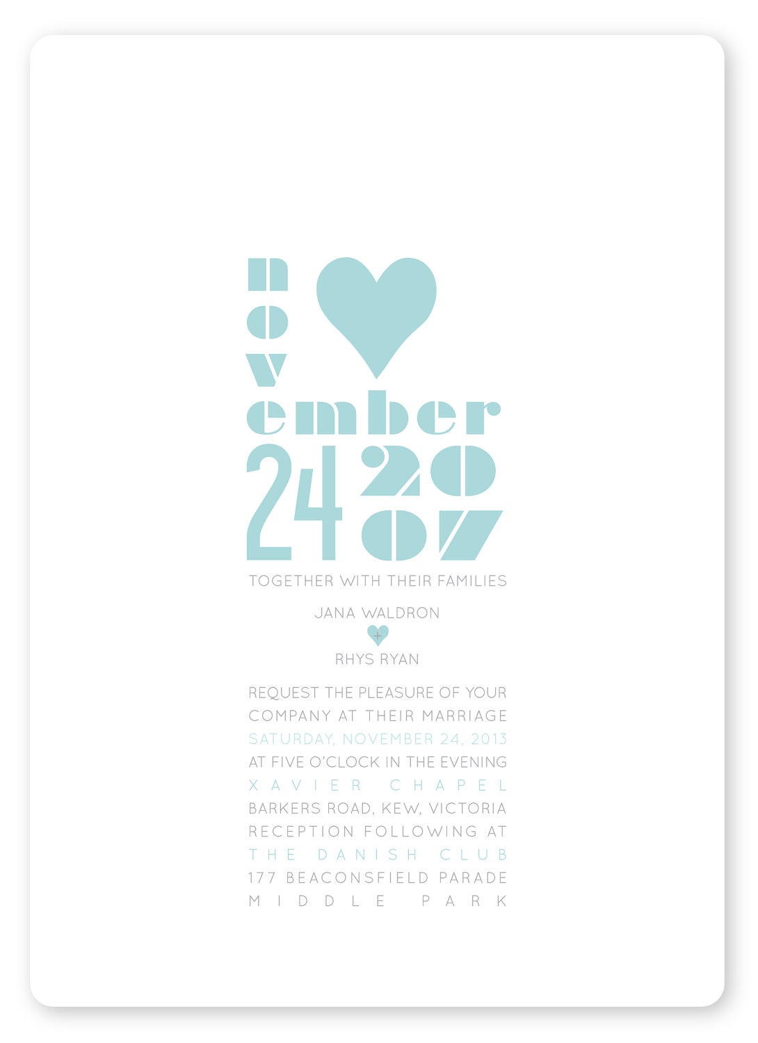 Printable Wedding Invitation Set (invite, rsvp, thank you) Love Heart