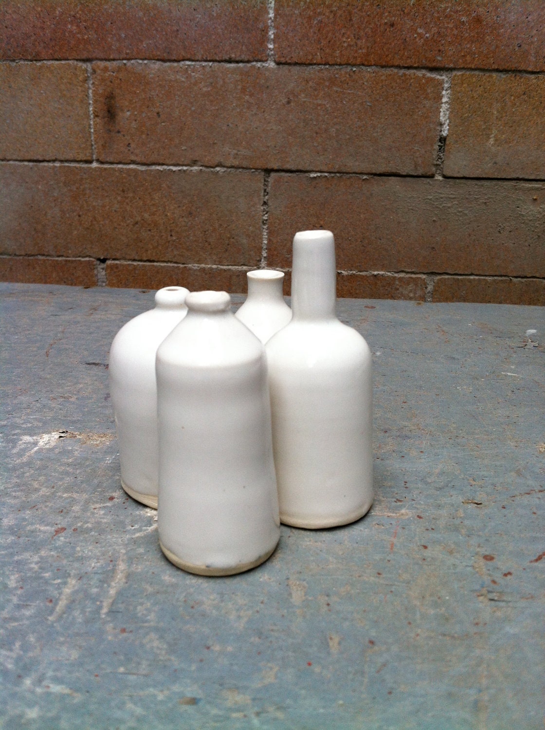 Miniature pots glossy I, set of 4 bottles