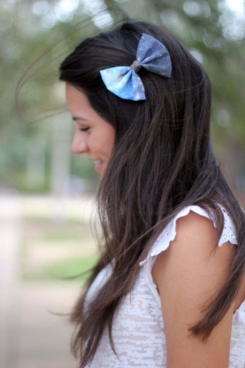 Galaxy Printed Hair Bow (S,M, or L) (version 1)