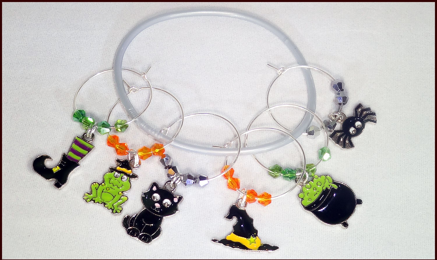 Wine Charm Fall and Winter Holiday 3 Pack with Halloween / Thanksgiving and Christmas