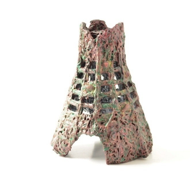 Tower of Babel, Sculptural Object, mixed media artwork, Found Object Sculpture