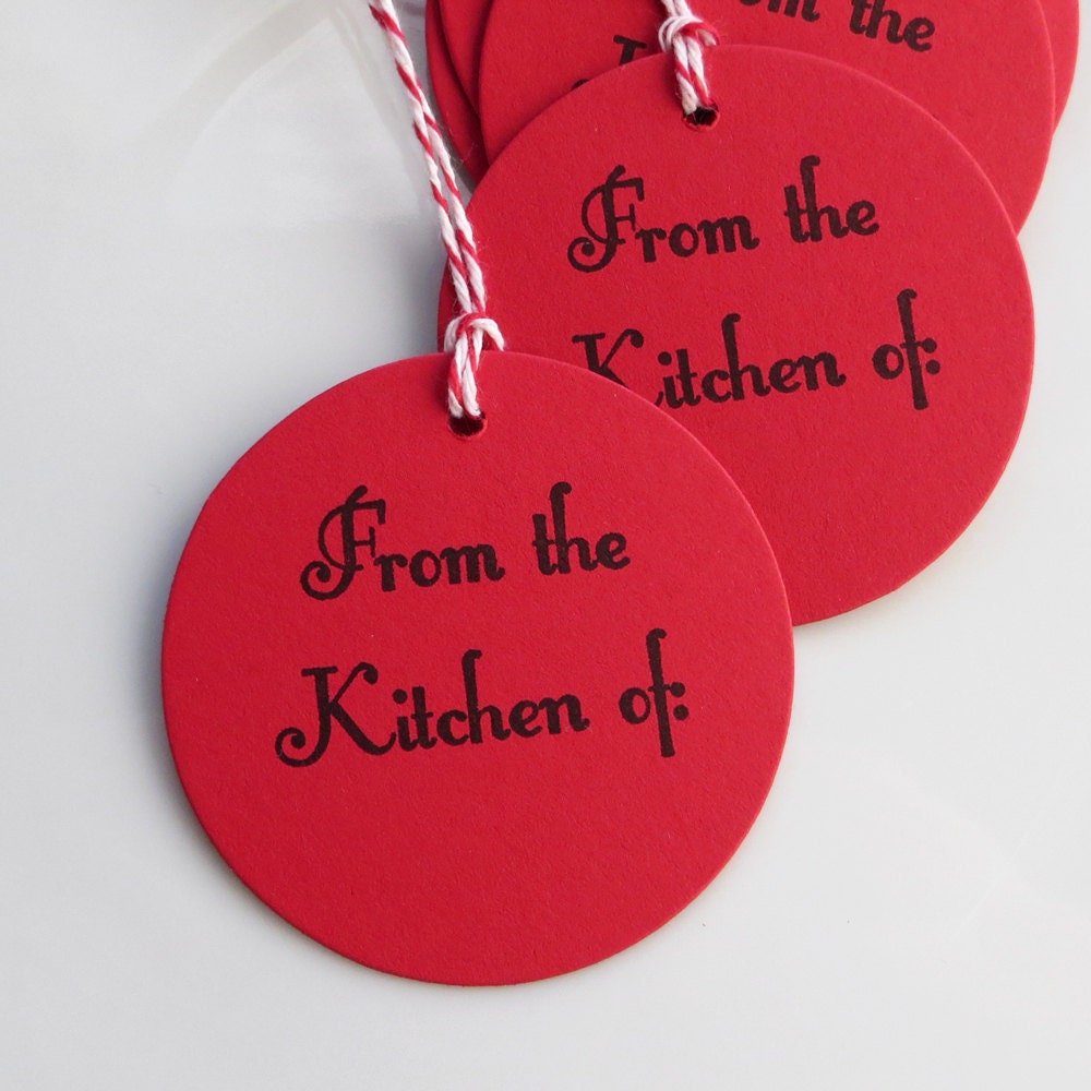 From the Kitchen of Tags - Set of 8 - Custom Colors Available - Food Label Tags Jelly Jar Tags Homemade Food Label Il_570xn