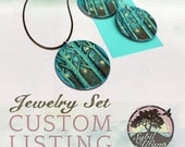 Design a Jewelry Set - Hand Painted - Wearable Art - Mini Paintings